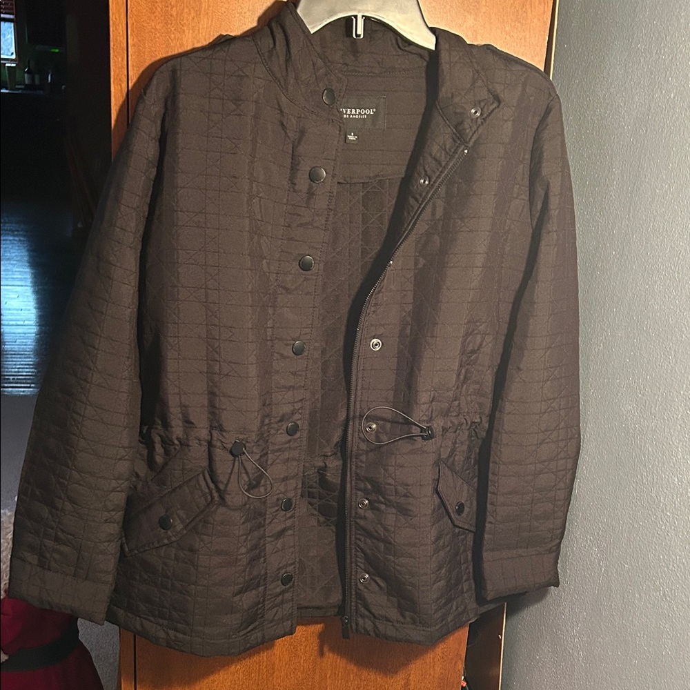 Quinlyn Quilted Utility Jacket in Black - Liverpool Los Angeles - Size Small